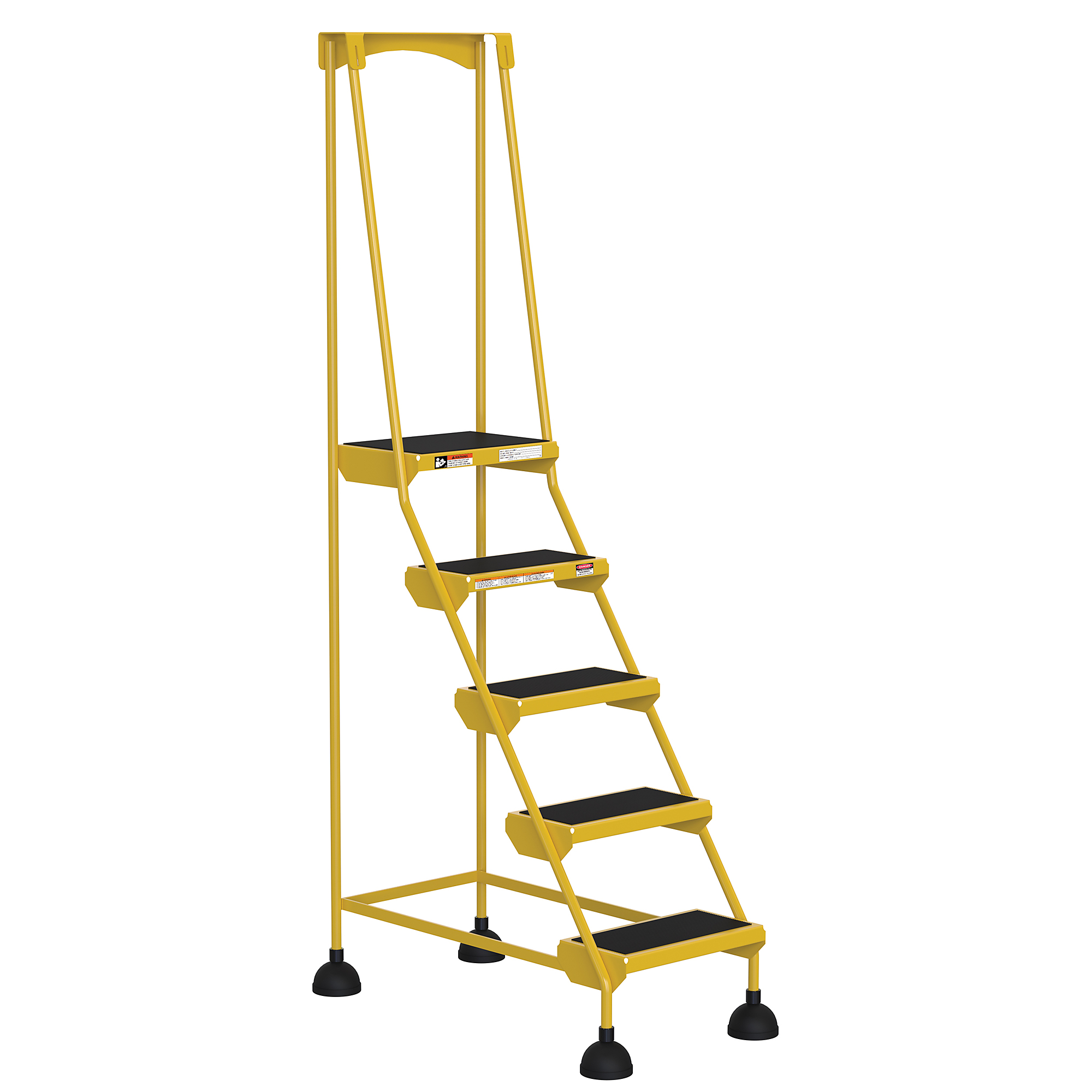 Vestil Commercial Rolling Ladder - 5 Steps, Spring-Loaded, 300-Lb. Capacity, Model# LAD-5-Y